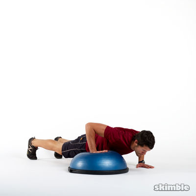 BOSU Right Offset Push-Ups