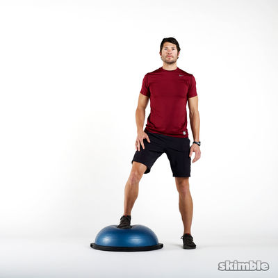 BOSU Squat Hopovers