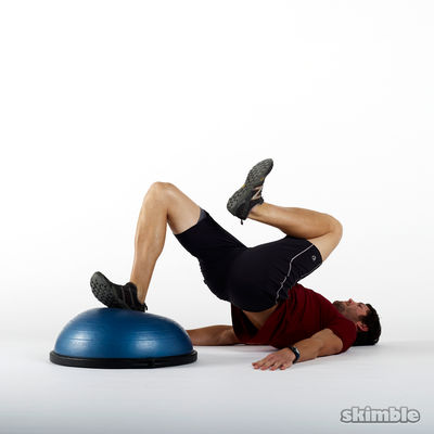 BOSU Right Leg Floor Bridges