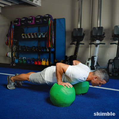 Double Medicine Ball Push-Ups