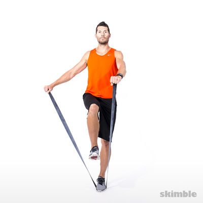 Left Leg Balance and L-lift with Band